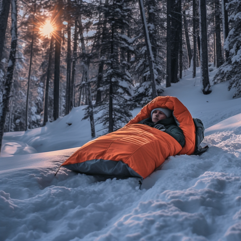 Sleeping Outdoors in Winter without a Tent