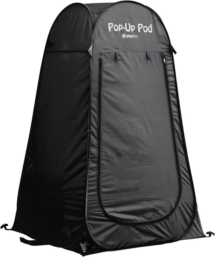 GigaTent Pop Up Pod Changing Room Privacy Tent â Instant Portable Outdoor Shower Tent, Camp Toilet, Rain Shelter for Camping Beach â Lightweight Sturdy, Easy Set Up, Foldable - with Carry Bag